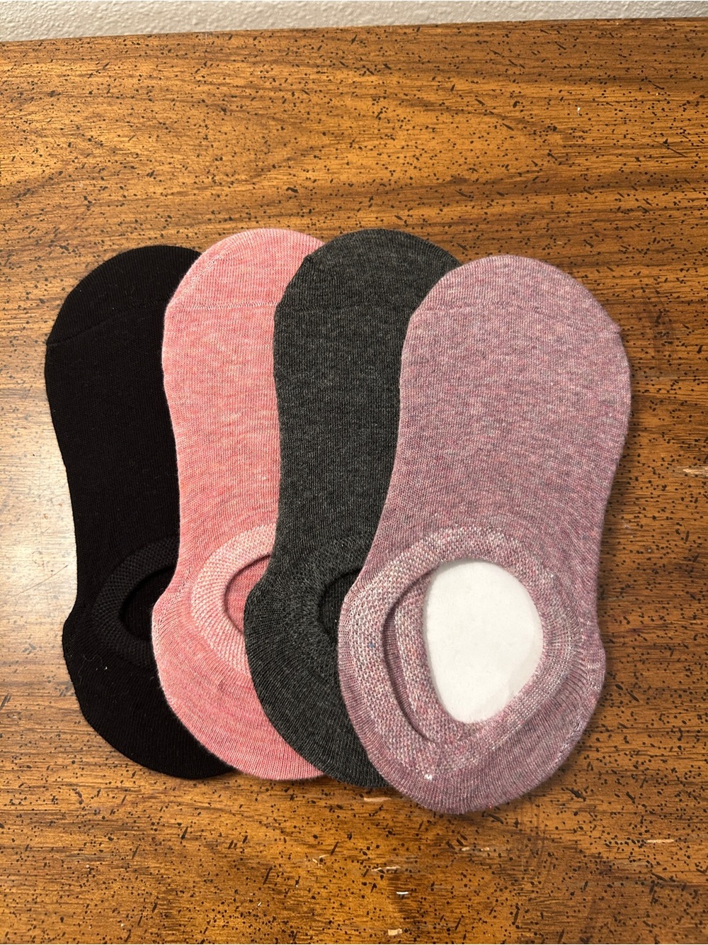 No-Show Sock Pack - Black, Pink, Dark Gray, Mauve